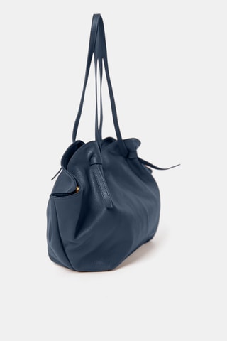Cabas en cuir Conza - Bleu marine