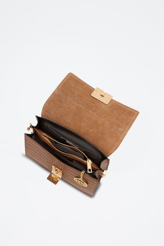 Sac porté épaule en cuir Velletri - Marron