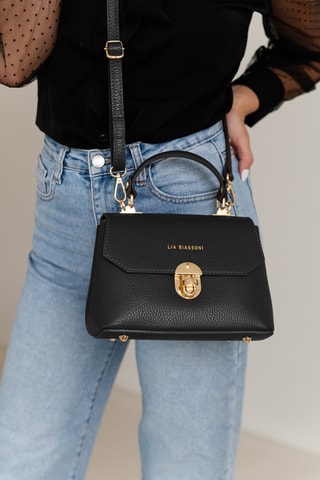 Sac bandoulière en cuir Calopinace - Noir