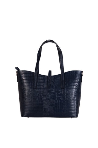 Cabas en cuir Valbrona - Bleu