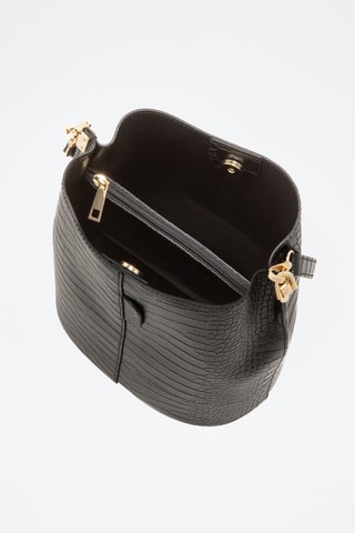 Sac seau en cuir Bacone - Noir