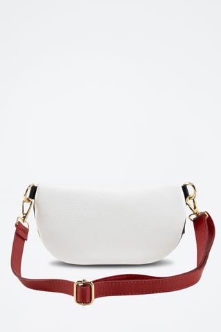 Sac bandoulière en cuir Perugino - Blanc et noir