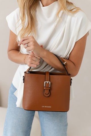 Sac à main en cuir Sinello - Marron