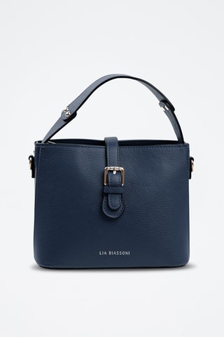 Sac à main en cuir Sinello - Bleu marine