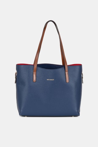 Sac porté épaule en cuir Lussino - Bleu