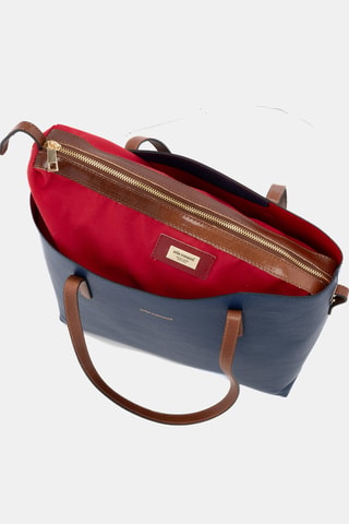 Sac porté épaule en cuir Lussino - Bleu