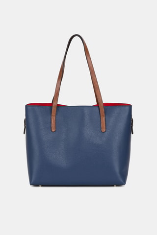 Sac porté épaule en cuir Lussino - Bleu