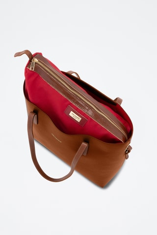 Sac porté épaule en cuir Lussino - Marron