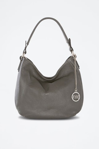 Sac porté épaule en cuir Molise - Gris