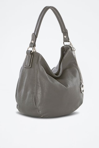 Sac porté épaule en cuir Molise - Gris