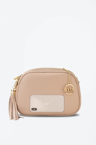 Sac bandoulière en cuir Gradisca - Doré et rose