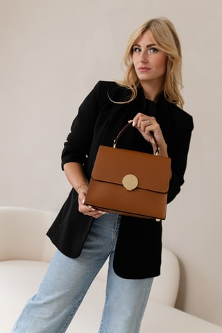 Sac à main en cuir Ensa - Marron
