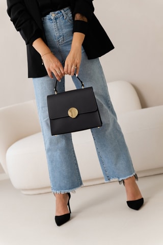 Sac à main en cuir Ensa - Noir