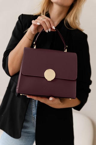 Sac à main en cuir Ensa - Bordeaux
