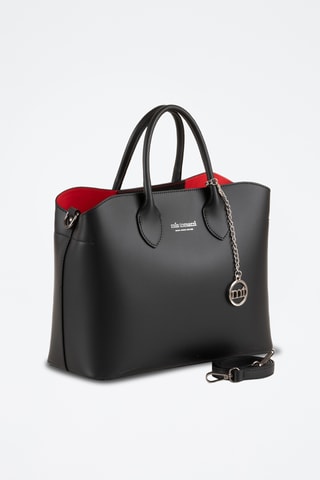 Sac à main en cuir Aspromonte - Noir
