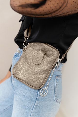 Sac bandoulière en cuir Paglia - Doré