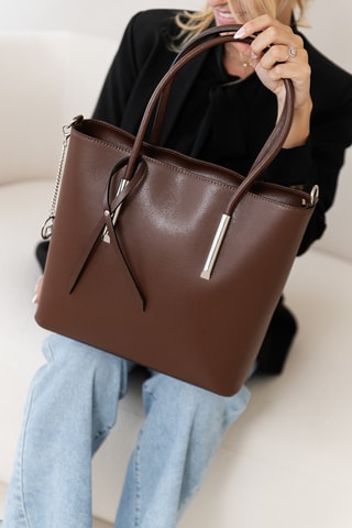 Sac à main en cuir Mallero - Marron