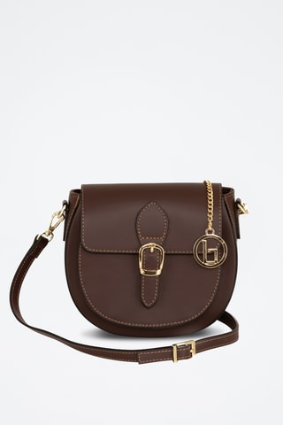 Sac bandoulière en cuir Accesa - Marron