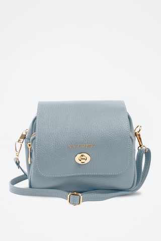 Sac bandoulière en cuir Raganello - Bleu clair