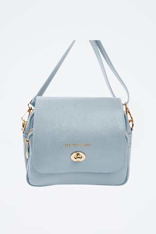 Sac bandoulière en cuir Raganello - Bleu clair