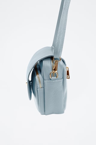 Sac bandoulière en cuir Raganello - Bleu clair