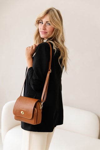 Sac bandoulière en cuir Raganello - Marron