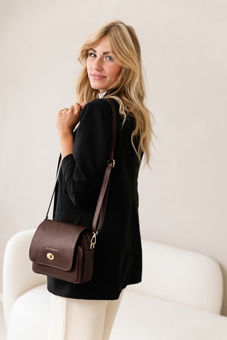 Sac bandoulière en cuir Raganello - Marron