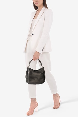 Sac porté épaule en cuir Monate - Noir