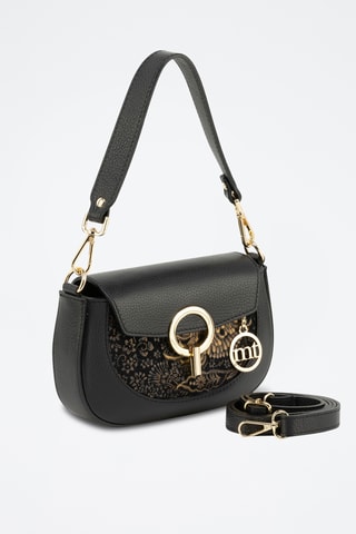 Sac porté épaule en cuir Zanardini - Noir
