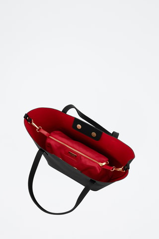 Cabas en cuir Liscate - Noir