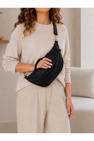 Sac banane en cuir Maffucci - Noir