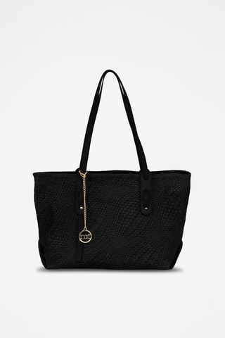 Cabas en cuir Pergine - Noir