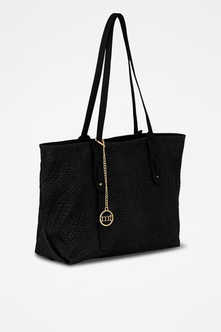Cabas en cuir Pergine - Noir