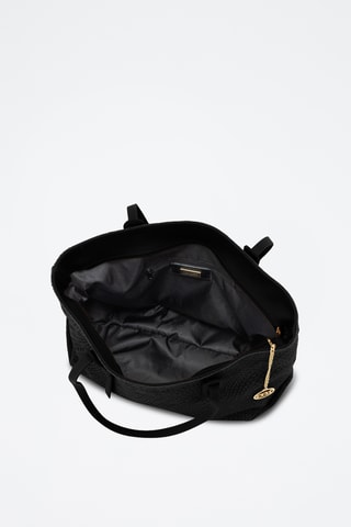 Cabas en cuir Pergine - Noir