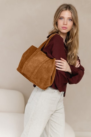 Cabas en nubuck Belisario - Marron