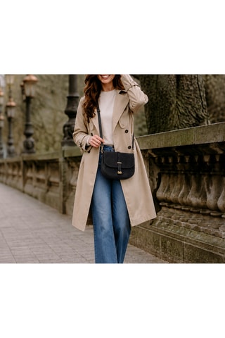 Sac bandoulière en nubuck Varallo - Noir