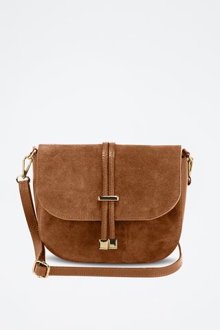 Sac bandoulière en nubuck Varallo - Marron