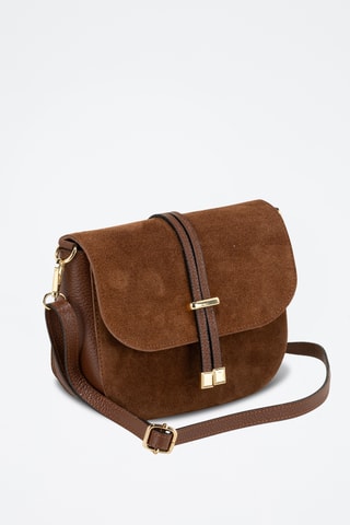 Sac bandoulière en nubuck Varallo - Marron