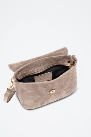 Sac bandoulière en nubuck Varallo - Taupe