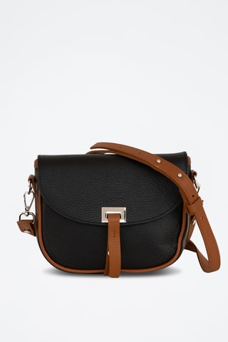 Sac bandoulière en cuir Neva - Noir