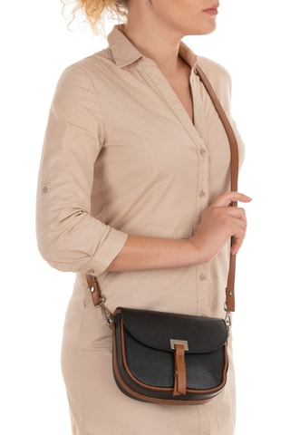 Sac bandoulière en cuir Neva - Noir