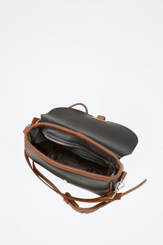 Sac bandoulière en cuir Neva - Noir