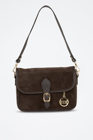 Sac bandoulière en cuir Magreglio - Marron foncé
