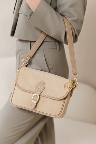 Sac bandoulière en cuir Magreglio - Taupe
