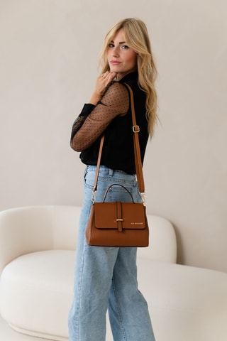 Sac à main en cuir Battendiero - Marron
