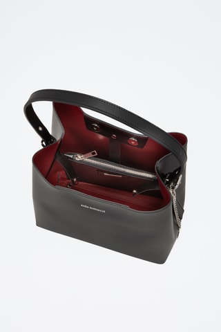 Sac porté épaule en cuir Trilussa - Noir