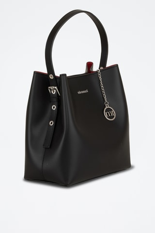 Sac porté épaule en cuir Trilussa - Noir