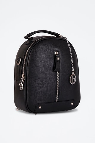 Sac à dos en cuir Cerboli - Noir