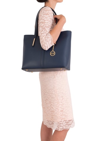Cabas en cuir Como - Bleu