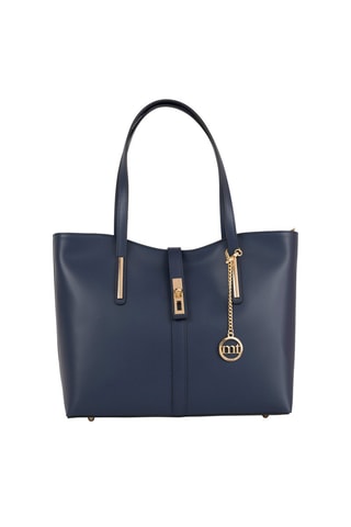 Cabas en cuir Como - Bleu